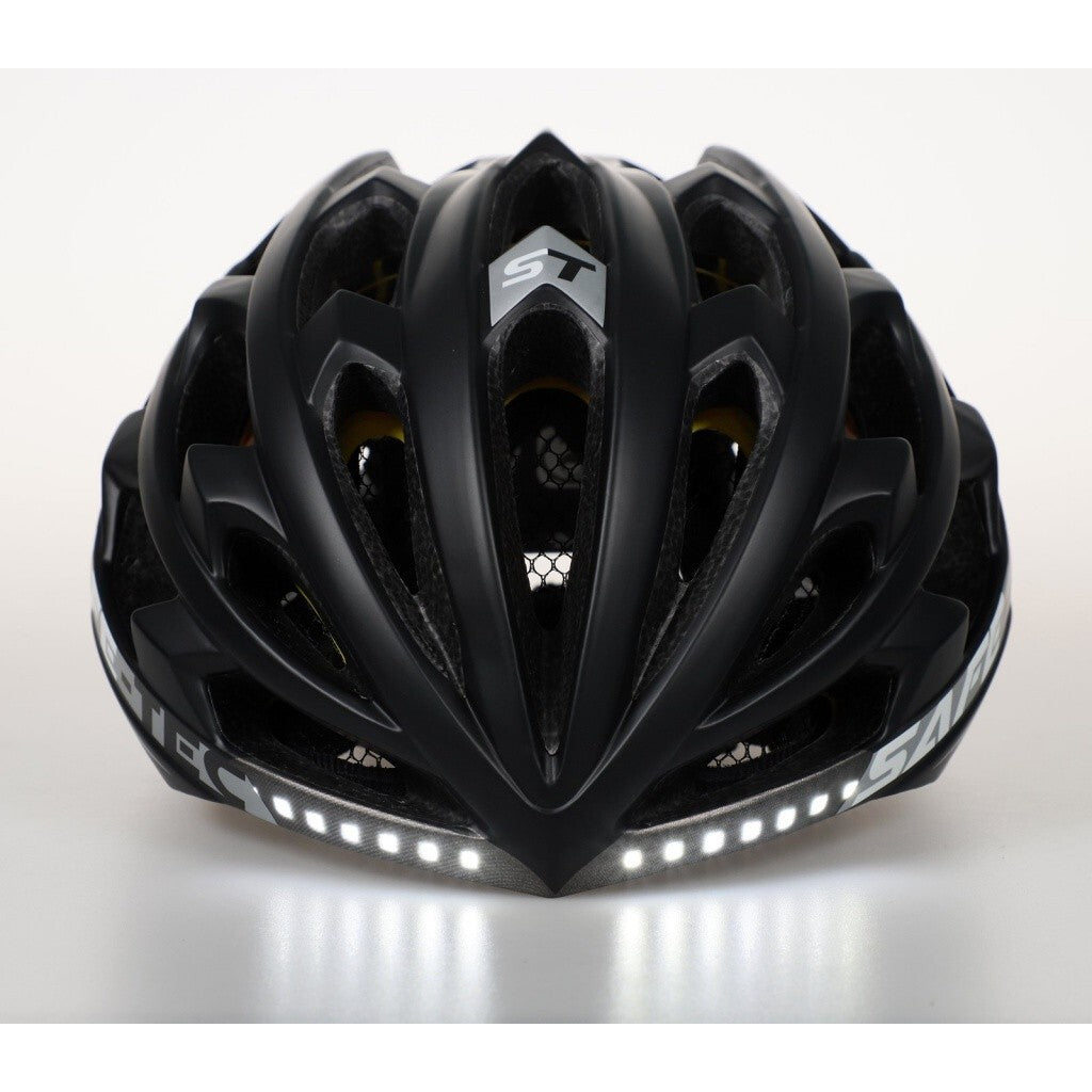 Smart helma SafeTec TYR 3, L, LED smerovka, bluetooth, čierna