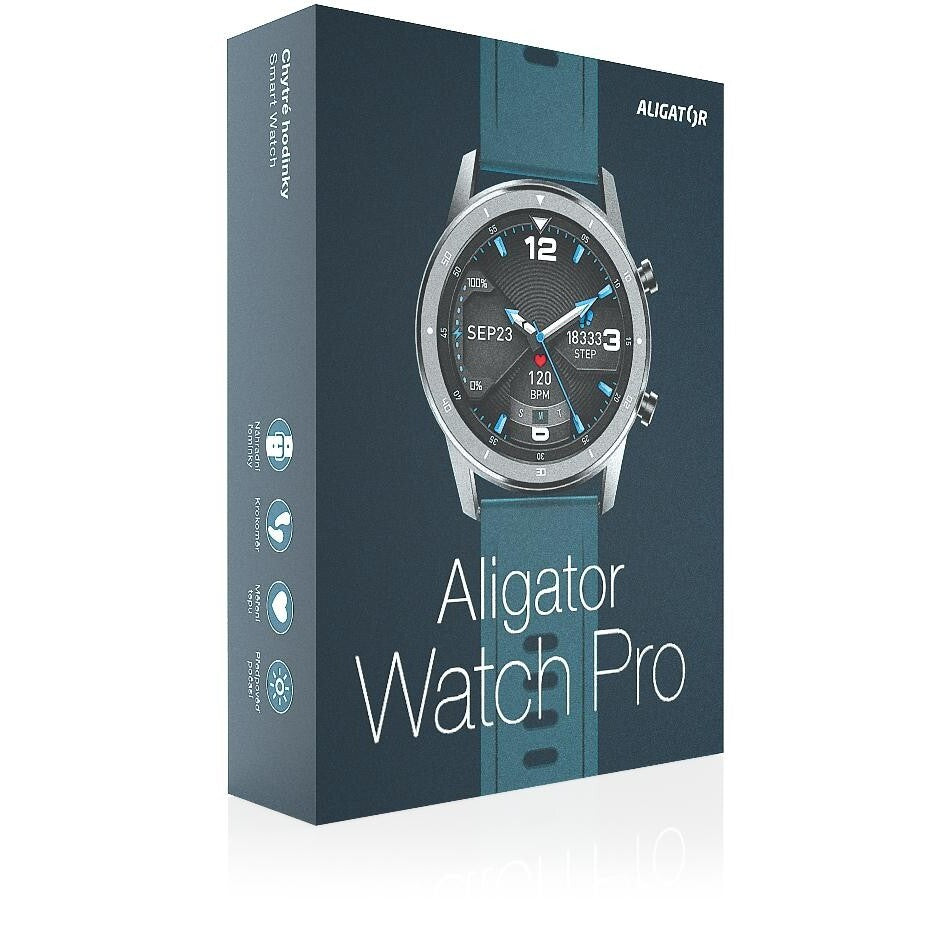 Smart hodinky Aligator Watch Pro, 3x remienok, šedá