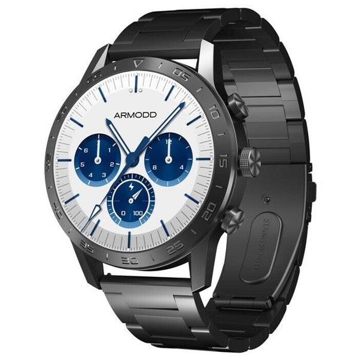 Smart hodinky ARMODD Silentwatch 4 Pro, kovový remienok, čierna