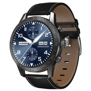Smart hodinky ARMODD Silentwatch 4 Pro, kožený remienok, čierna
