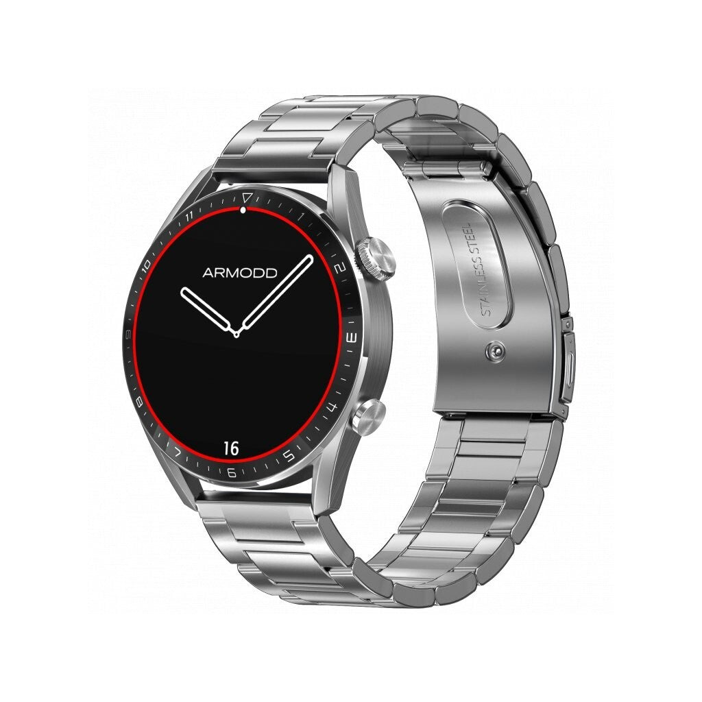 Smart hodinky Armodd Silentwatch 5 Pro, kovový rem., strieborná