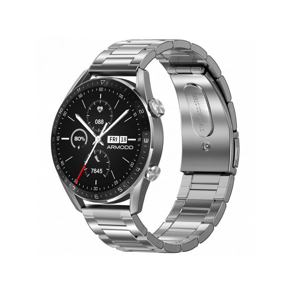 Smart hodinky Armodd Silentwatch 5 Pro, kovový rem., strieborná P
