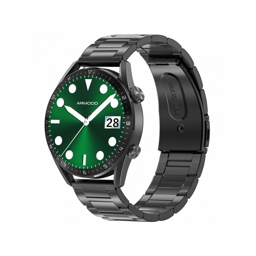 Smart hodinky Armodd Silentwatch 5 Pro, kovový remienok, čierna P