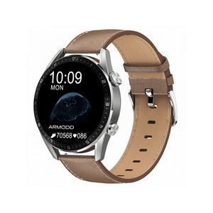 Smart hodinky Armodd Silentwatch 5 Pro, kožený rem., strieborná P