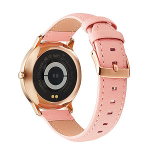 Smart hodinky Deveroux R18, kožený remienok, ružová