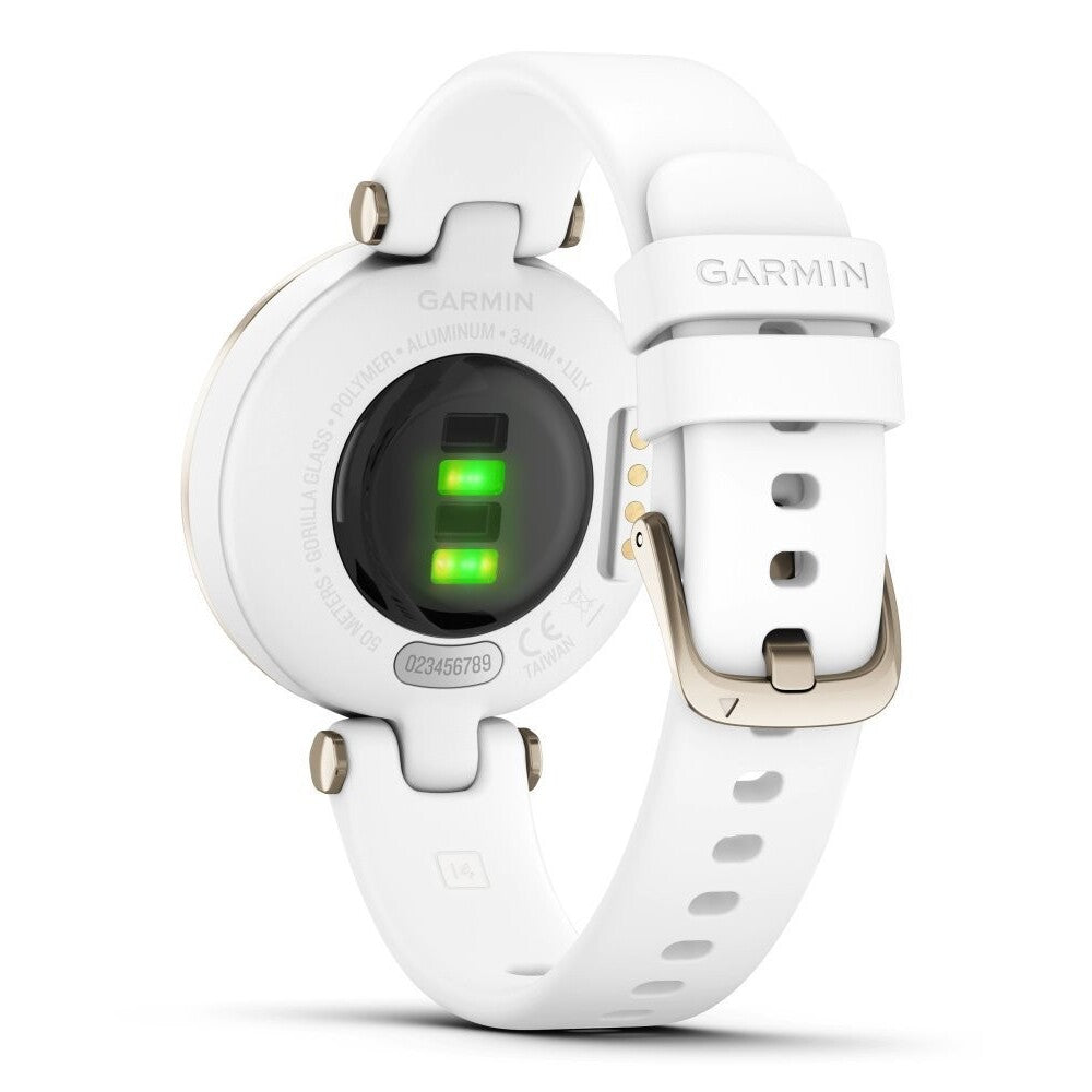 Smart hodinky Garmin Lily Sport, zlaté/biele