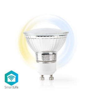 SMART LED žiarovka Nedis WIFILW10CRGU10, GU10, biela