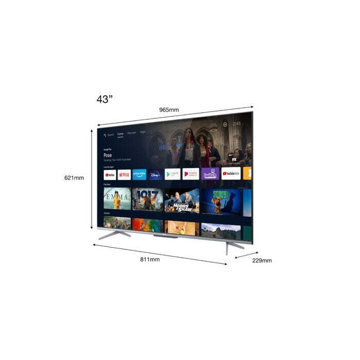 Smart televízor TCL 43P725 (2021) / 43&quot; (108 cm)