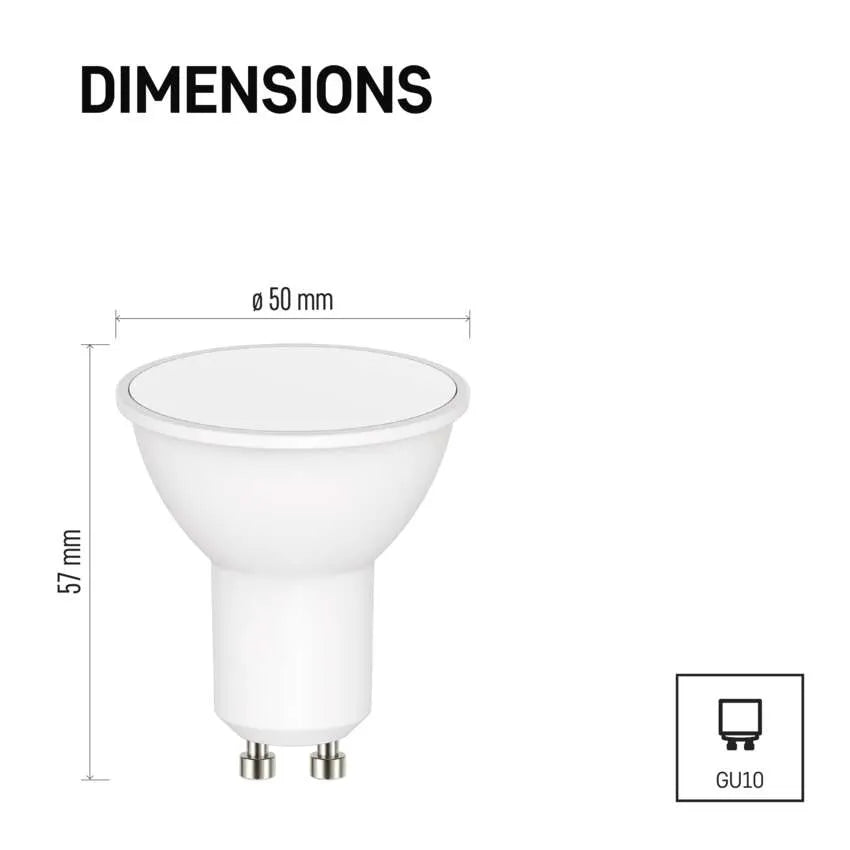 SMART žiarovka GoSmart GU10, RGB, stmievateľná, 400 lm
