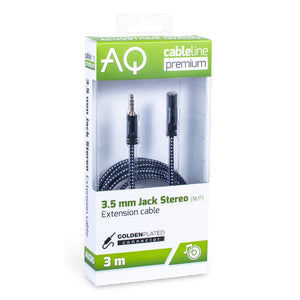 Stereo audio kábel AQ 6OKJF030, jack / zástrčka, 3m