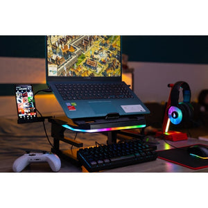 SUREFIRE Portus X2 stojan na notebook s RGB podsvietením