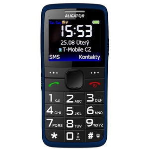 Tlačidlový telefón Aligator A675 modrý