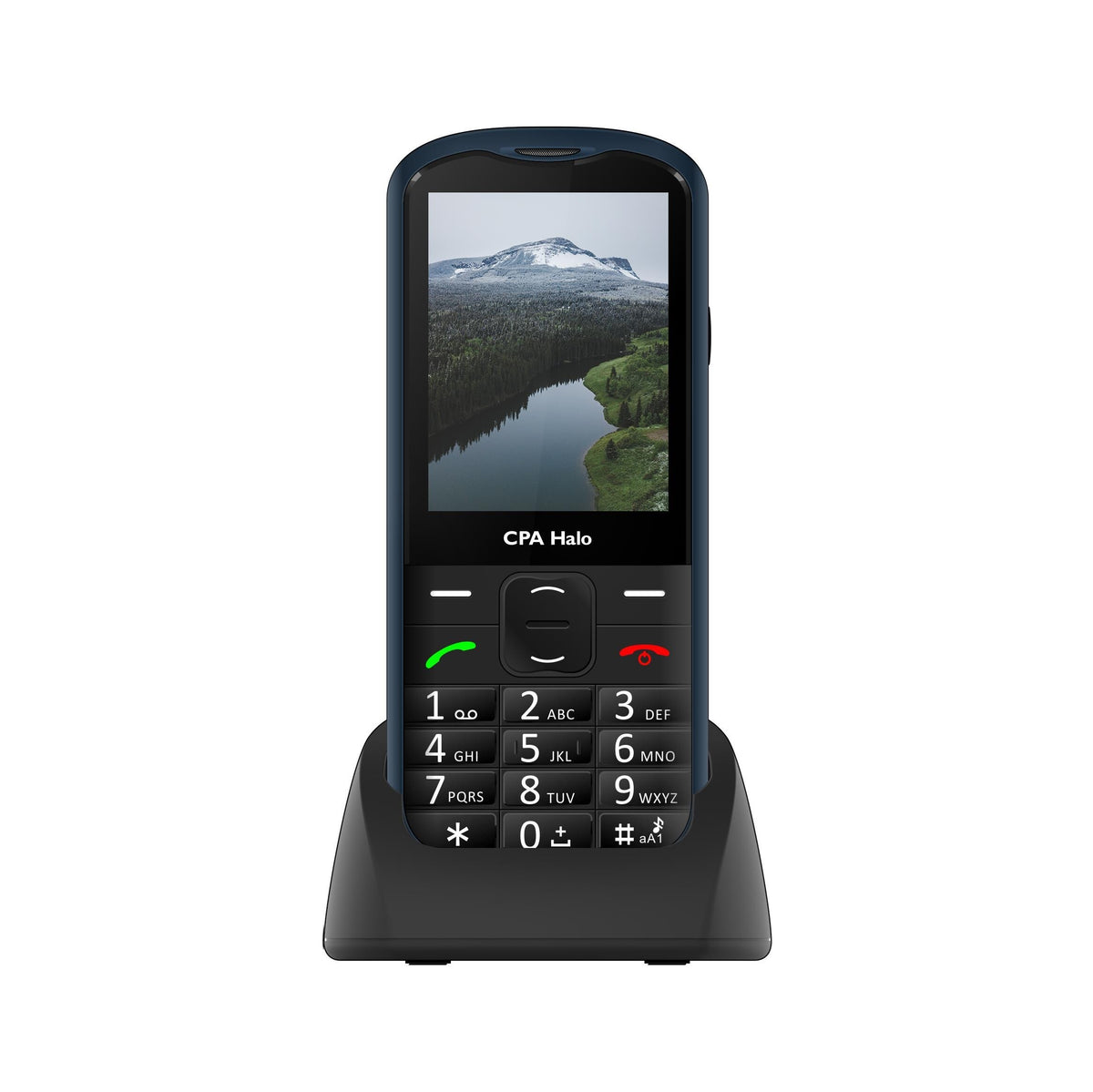 Tlačidlový telefón pre seniorov CPA Halo 18, modrá