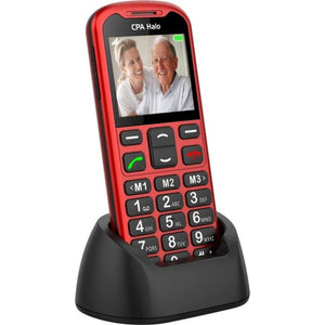 Tlačidlový telefón pre seniorov CPA Halo 19, červená