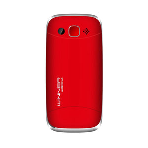 Tlačidlový telefón Winner WG20C, 128 MB, červený