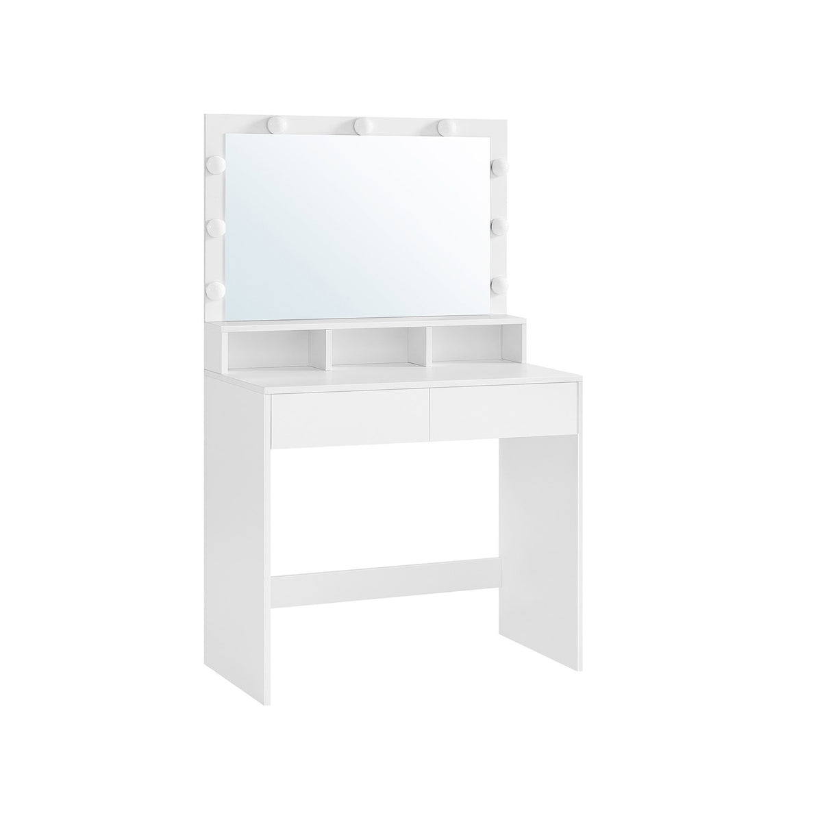 Toaletný stolík a zrkadlo Galera (biela)