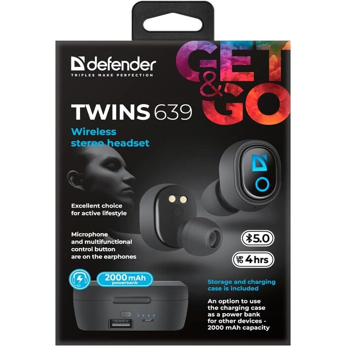 True Wireless slúchadlá Defender Twins 639