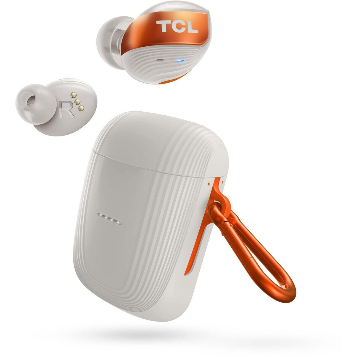 True Wireless slúchadlá TCL ACTV500TWS, bielo-oranžové