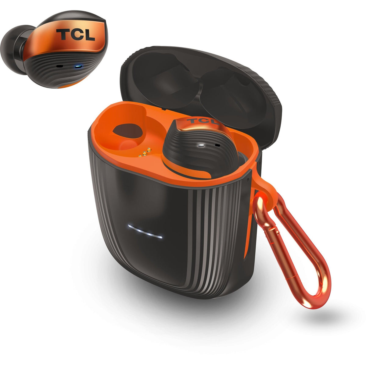 True Wireless slúchadlá TCL ACTV500TWS, čierno-oranžové