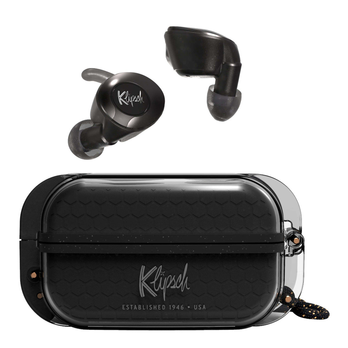 True Wireless sluchátka Klipsch T5 II Sport, černá