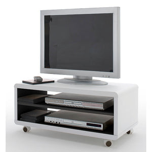 TV stolík Pouline (79x35x39 cm, biela, čierna)