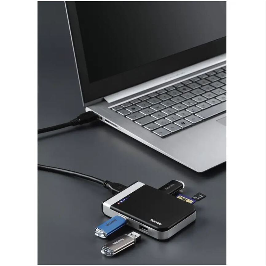 USB hub Hama 54546, čítačka kariet, USB-C adaptér