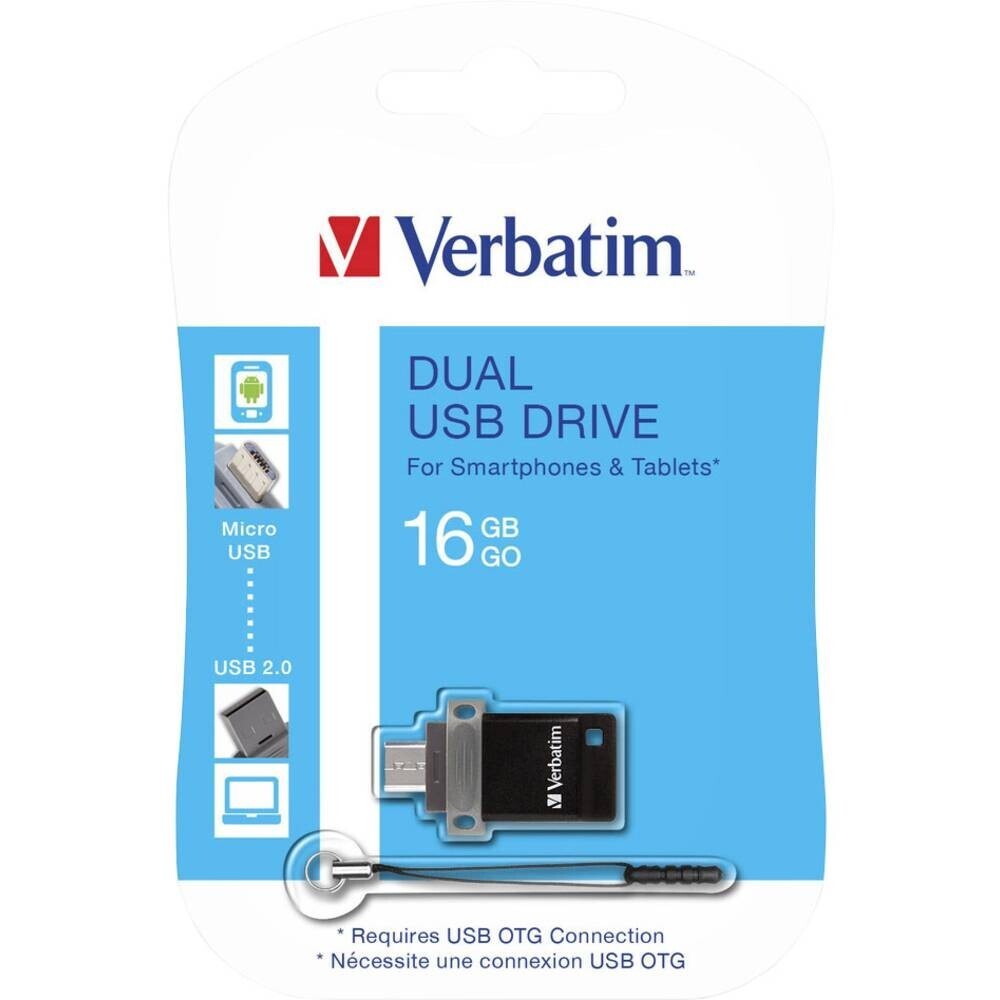 VERBATIM Store &#39;n&#39; Go Dual USB 16GB USB 2.0/microUSB