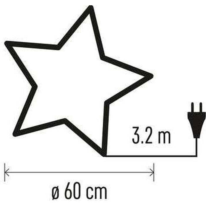 Vianočná hviezda Emos DCAZ08, papierová, strieborná, 60cm