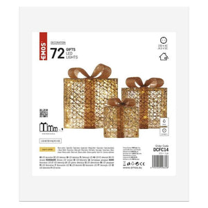 Vianočné darčeky Emos DCFC14, 3 veľkosti, teplá biela