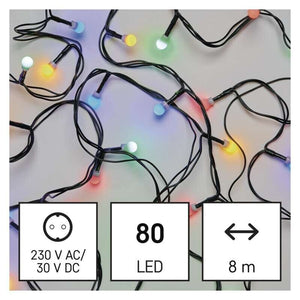 Vianočné osvetlenie Emos D5AM02, cherry, multicoor, 8m