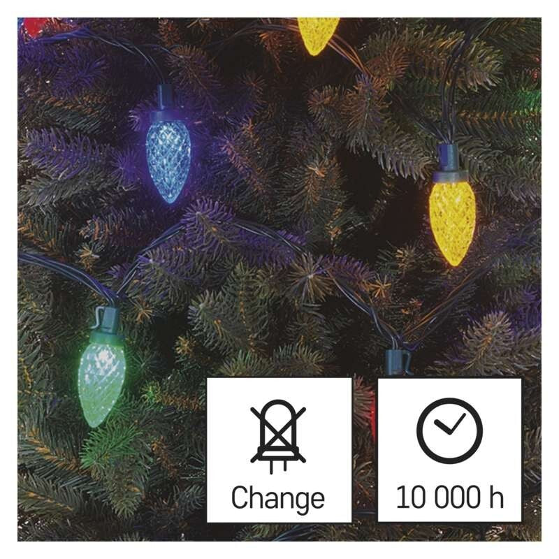 Vianočné osvetlenie Emos D5ZM01, šišky, multicolor, 9,8 mm