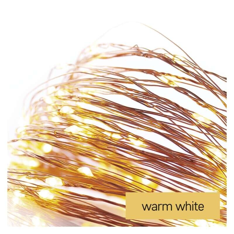 Vianočné osvetlenie Emos D3AW01, nano, teplá biela, 4m