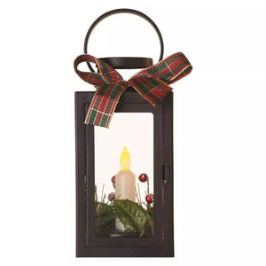 Vianočný lampáš so sviečkou Emos DCLV14, čierna, 20cm