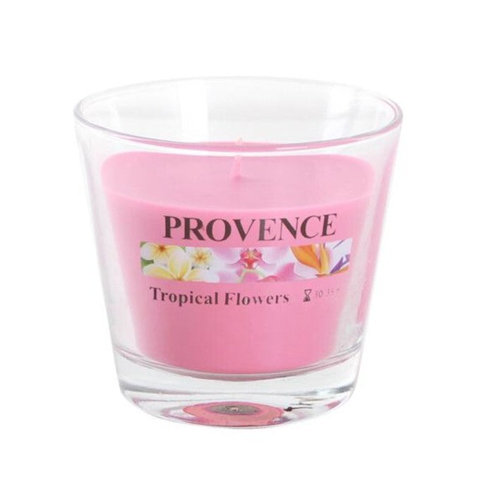 Vonná sviečka v skle Provence Tropické kvety, 140g