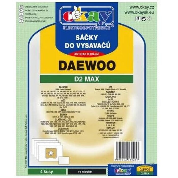 Vrecká do vysávača Daewoo D2MAX, 4ks
