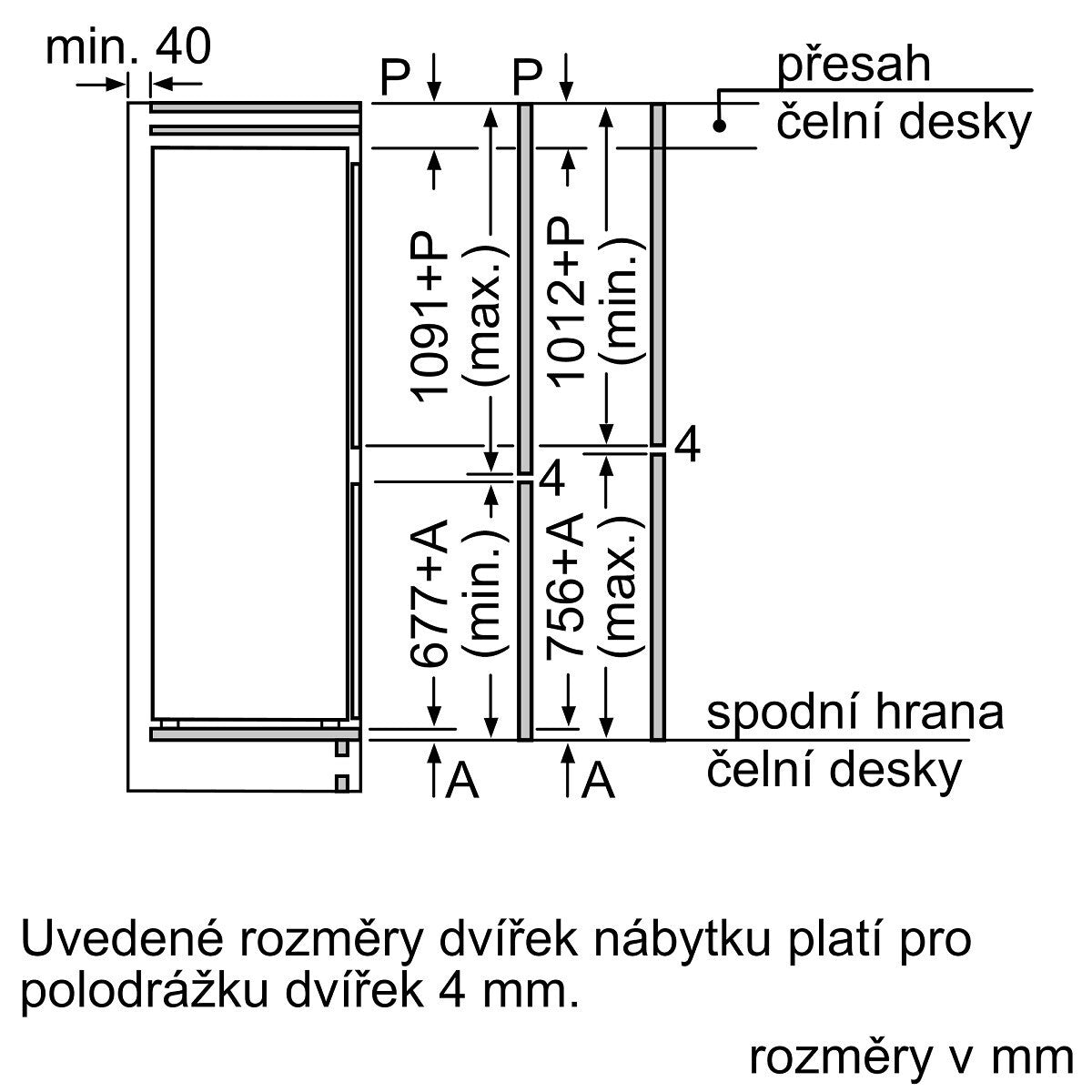 Vstavaná kombinovaná chladnička Bosch KIV86VSE0