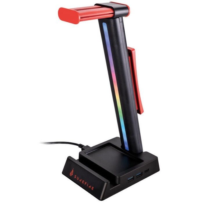SUREFIRE Vinson N2 RGB herný držiak na slúchadlá s USB, čierny