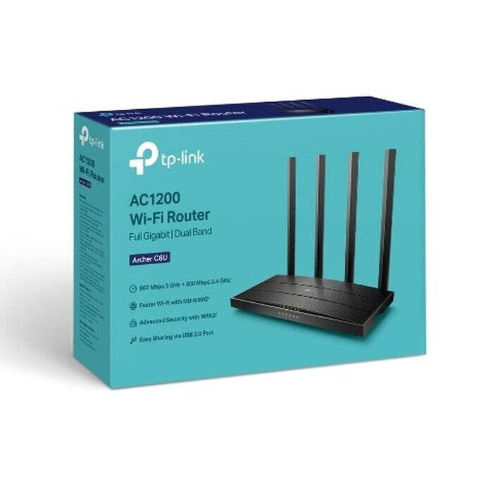 WiFi router TP-Link Archer C6U, AC1200 ROZBALENÉ