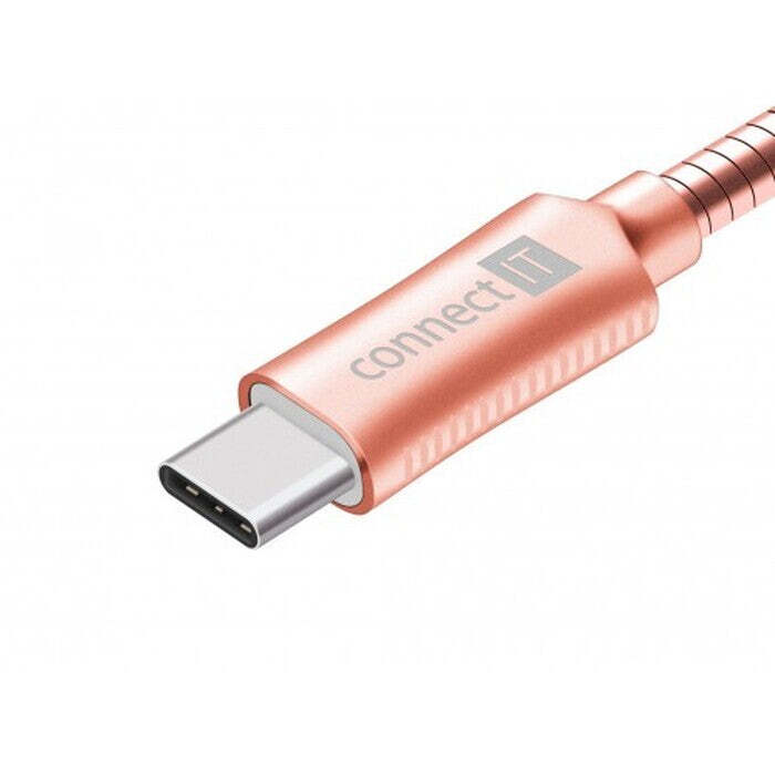 Wirez Steel Knight USB-C - USB-A, ružová